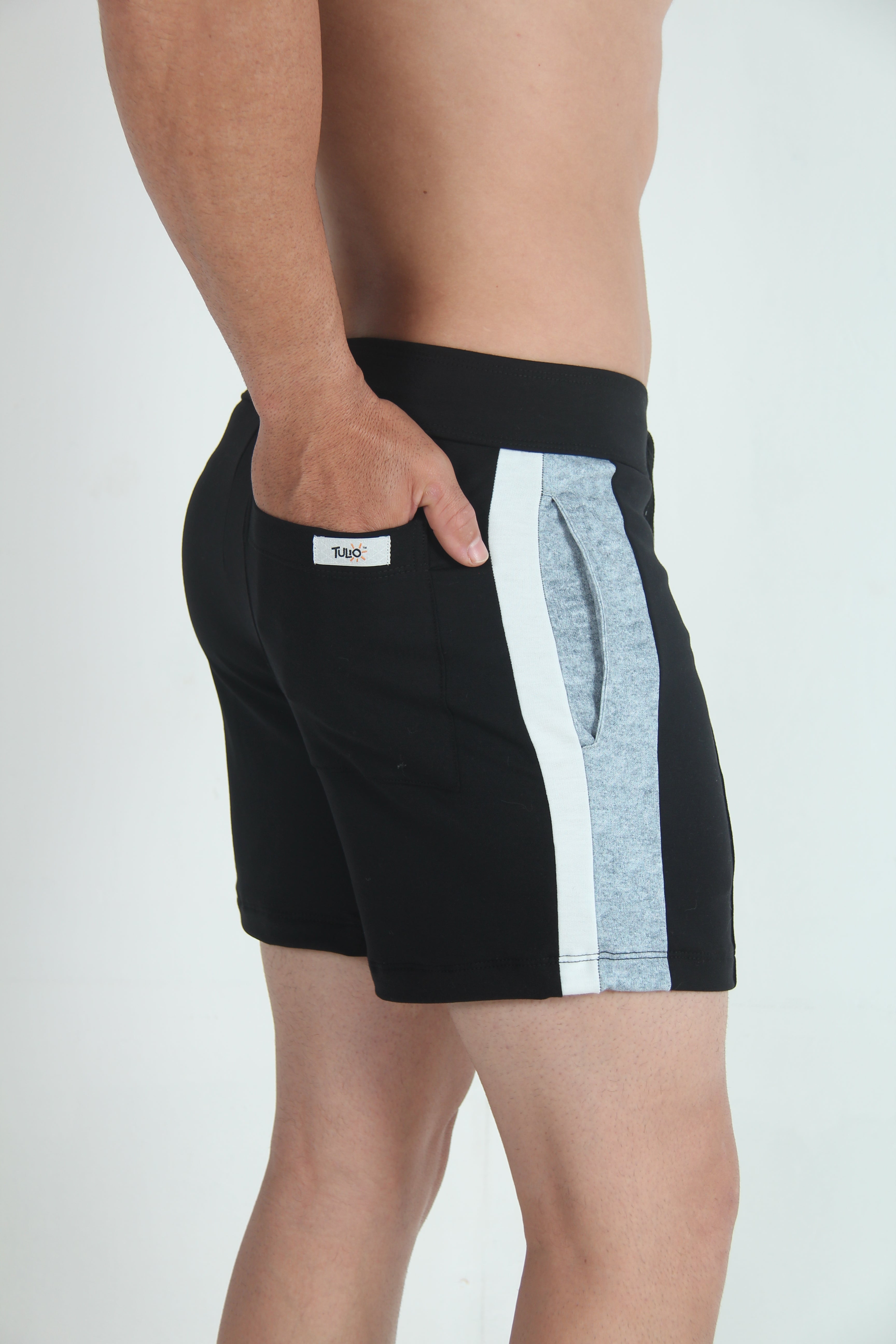 Tulio Panel Fleece Short - Black/Grey
