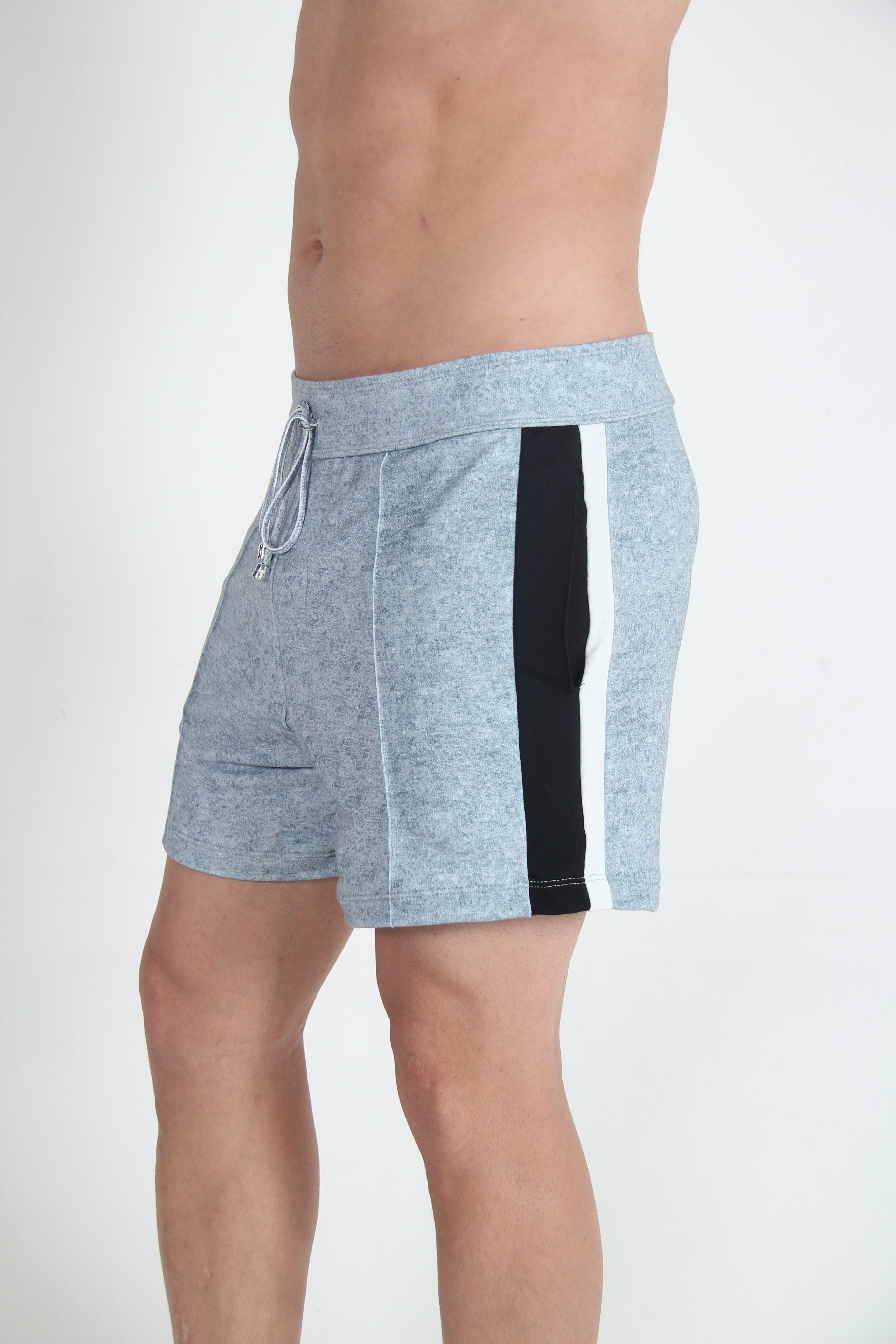 Tulio Panel Fleece Short - Grey/Black