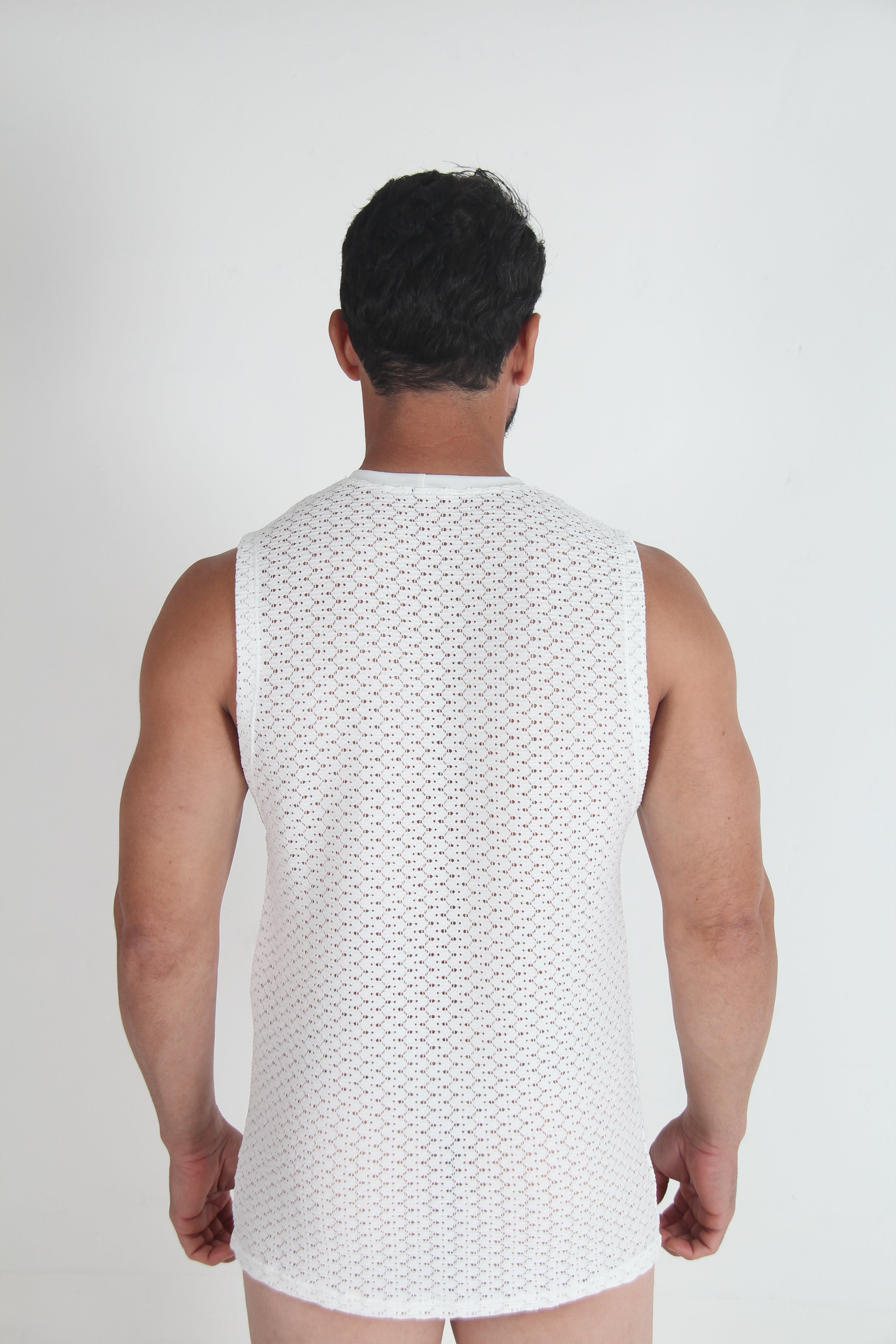 Tulio Lace Muscle Tank Top