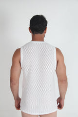 Tulio Lace Muscle Tank Top
