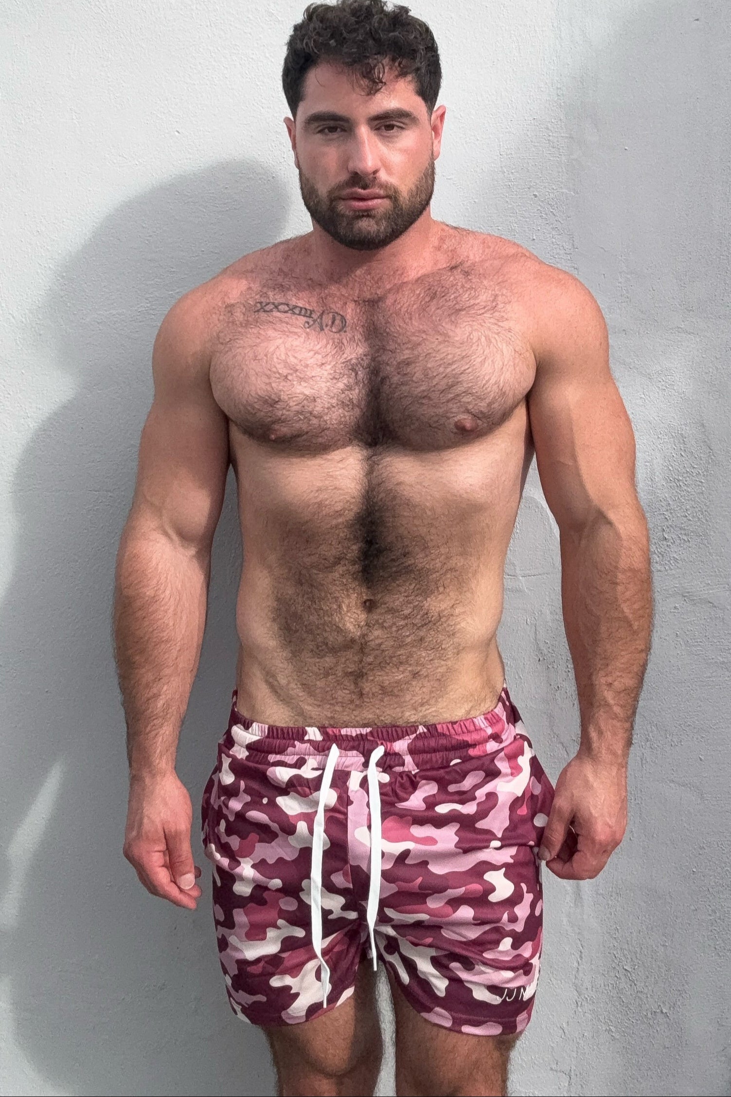 JJ Malibu Men's Quick-Dry Mesh Shorts - Purple Camo