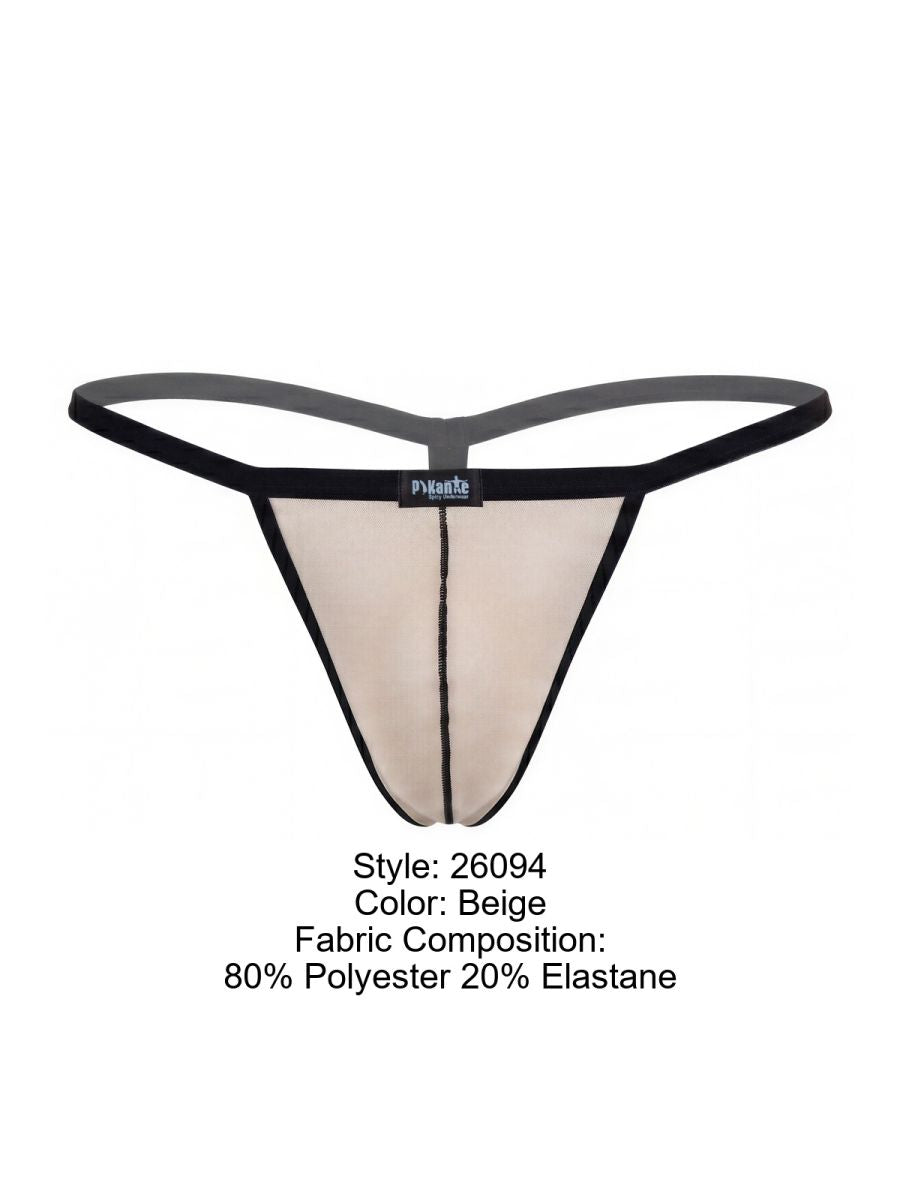 Pikante 26094 PIK 26094 String pour Homme, Couleur Beige