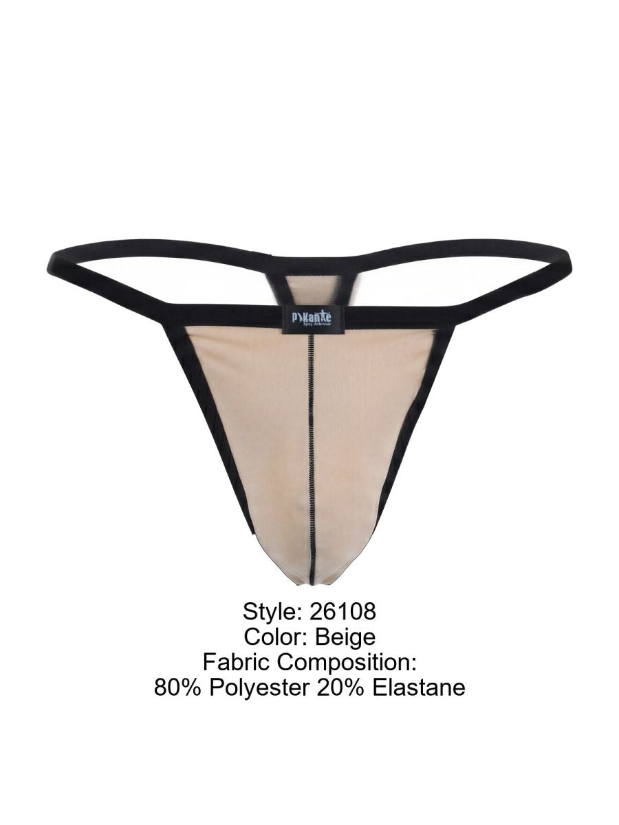 Pikante 26108 PIK 26108 Khonsu Tangas in Beige - Elegante und auffällige Herrenunterwäsche Farbe Beige