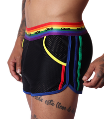 Pride Shorts front view by Gigo Underwear