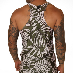 Prisma Green Tank back view by Gigo Underwear