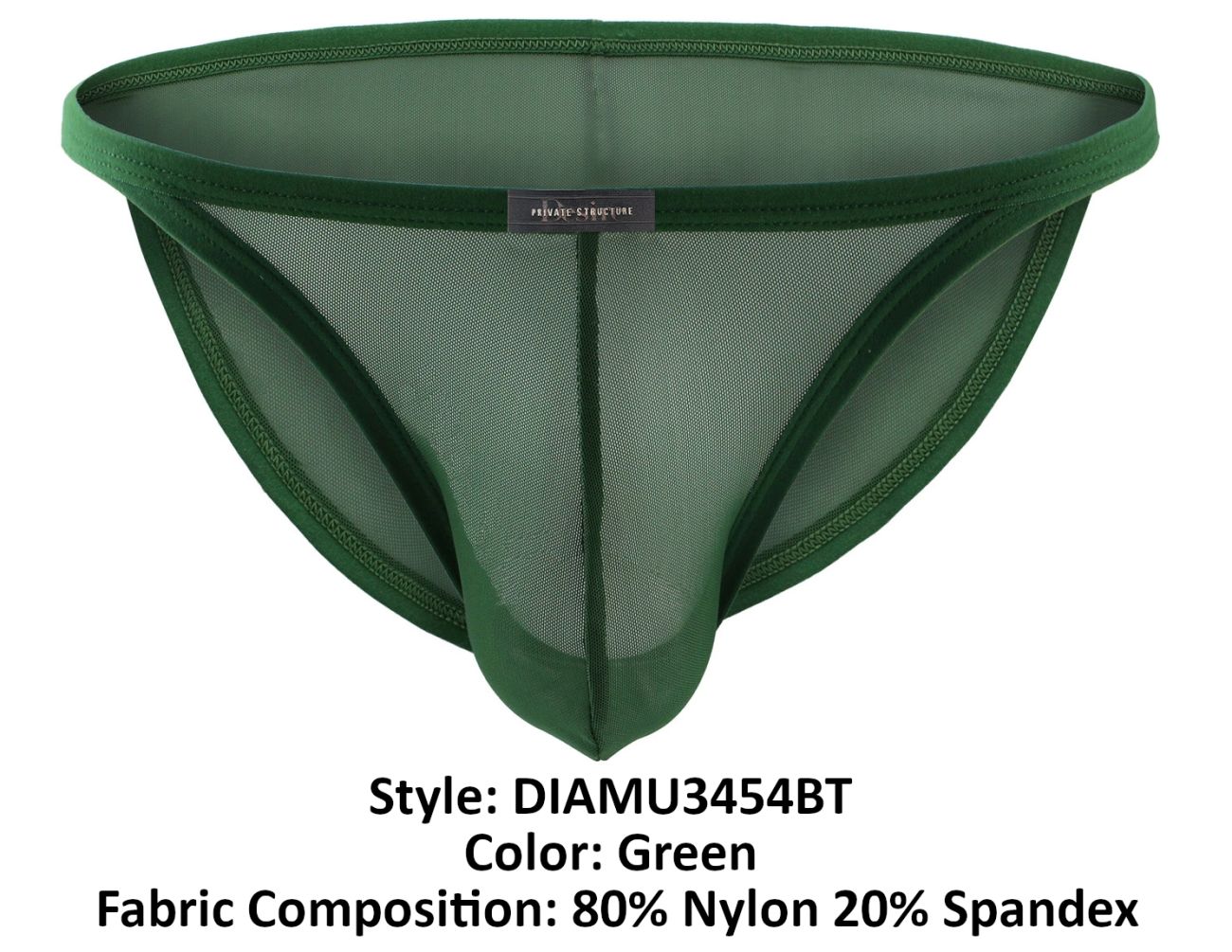 Private Structure DIAMU3454BT Desire Intima Low Rise Bikini Color Green