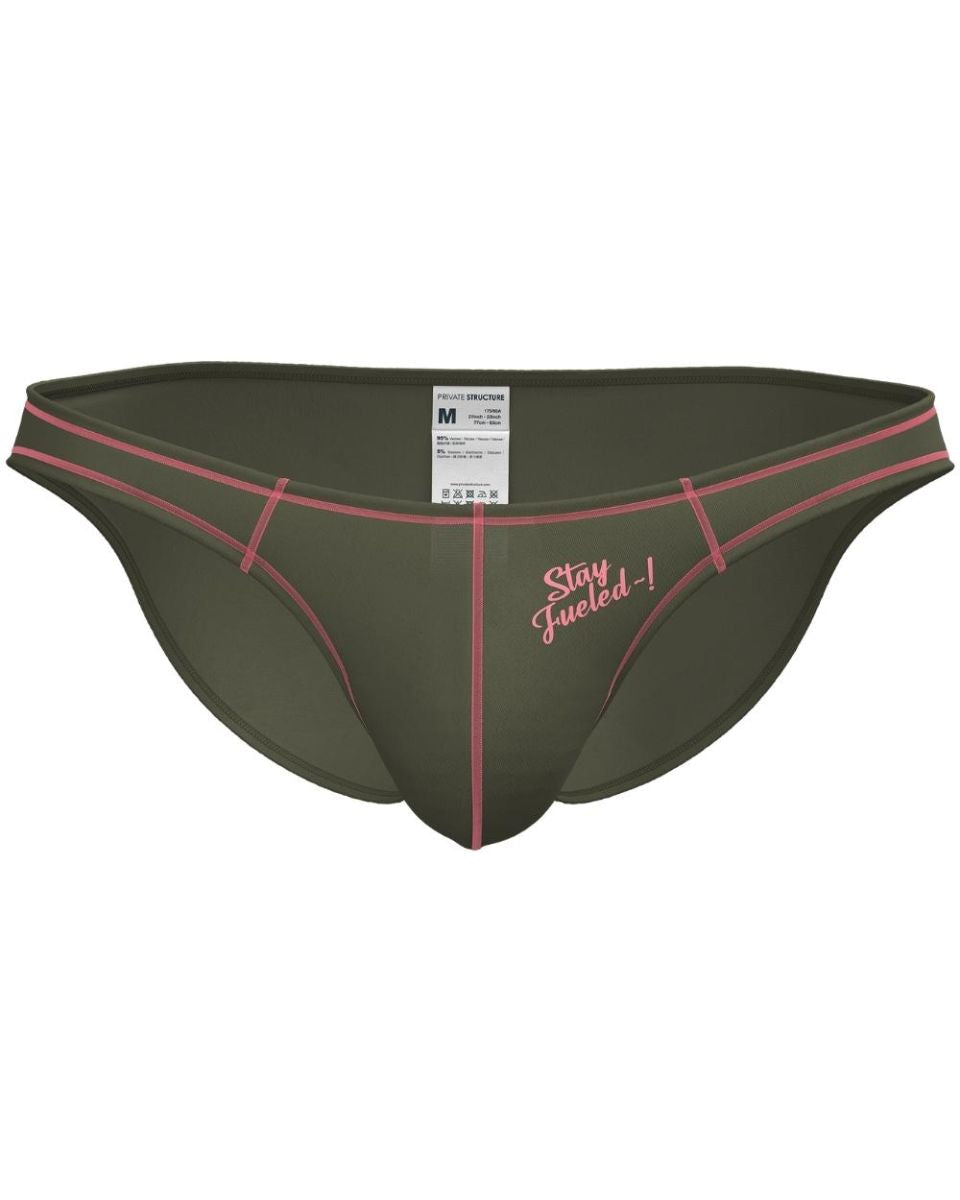 Private Structure EPUS4563 Prime Eutopia Bikini Brief Color Olive