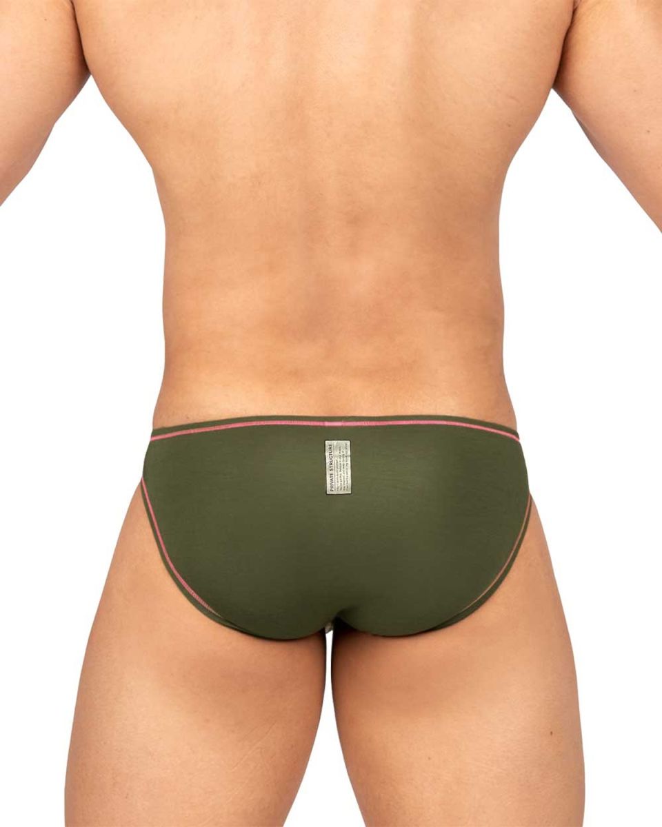 Private Structure EPUS4563 Prime Eutopia Bikini Brief Color Olive