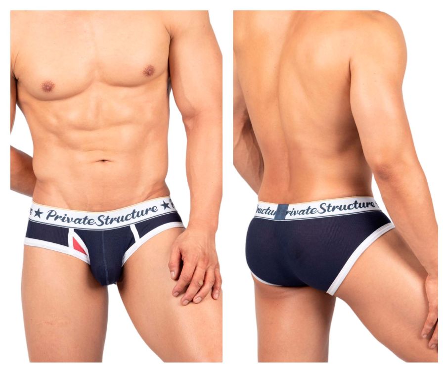 Private Structure SCUS4529 Classic Mid Waist Mini Brief Color Navy