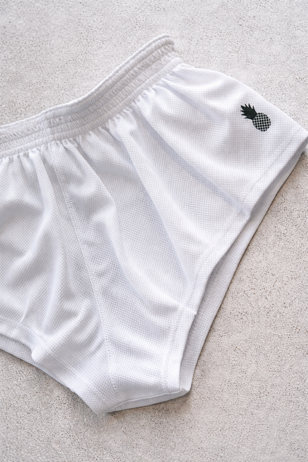 JJ Malibu Men's Stretch-It 2" Quick-Dry Short Shorts - Winter White