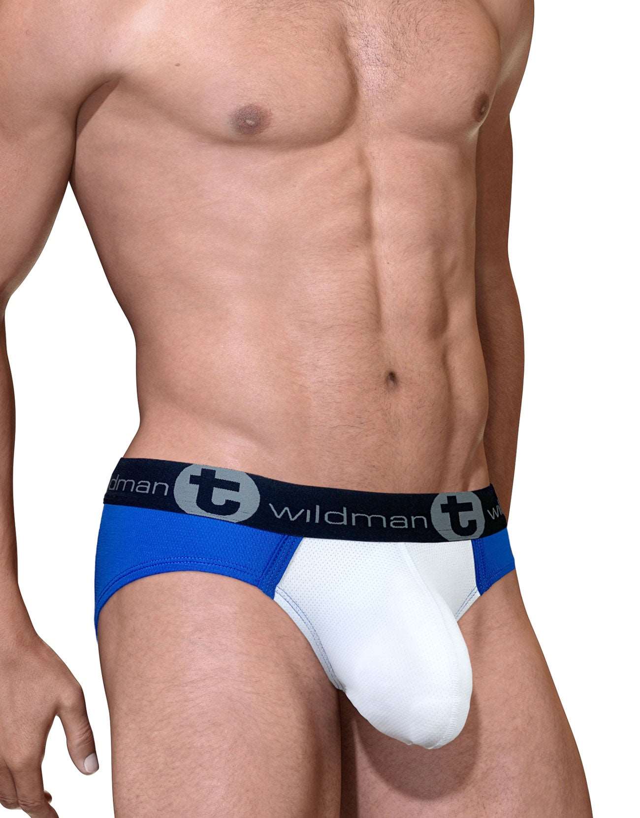 BIG BOY POUCH MESH BRIEF ROYAL BLUE/WHITE - EricSaloDesign.com