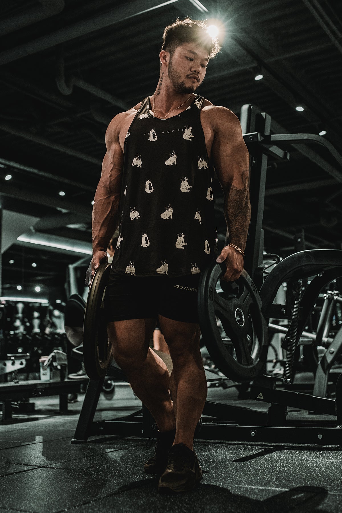 Jed North Herren Muscle-Stringer mit Grafik - Bulldogs