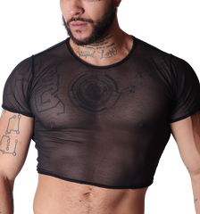 Spectrum Black Crop Top by Gigo Underwear