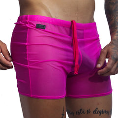 Spectrum Fuchsia Hot Shorts on model by Gigo Underwear