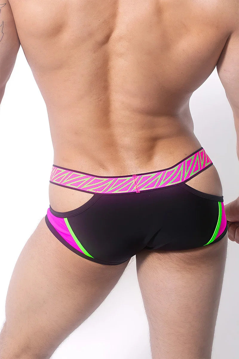 *ssTricks Apparel Slip Prismatik pour homme | Noir/Rose/Vert