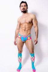 *ssTricks Apparel Herren Prismatik Jockstrap | Blau/Gelb/Pink