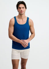 ST33LE Stretch Ripped Knit Tank - Petrol