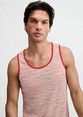 ST33LE Space Dye Textured Knit Tank - Poppy