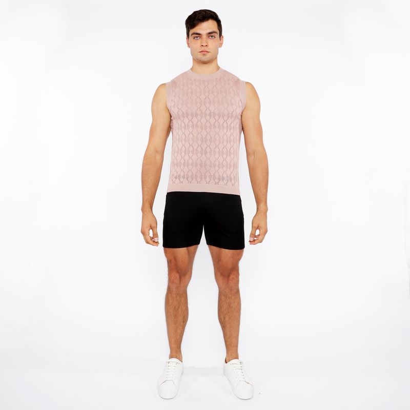 DIAMOND POINTELLE KNIT VEST
