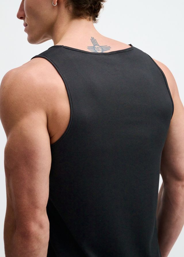 ST33LE Textured Stretch Mesh Performance Tank - Black
