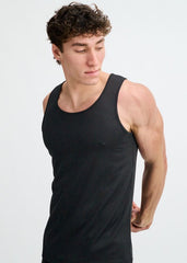 ST33LE Textured Stretch Mesh Performance Tank - Black
