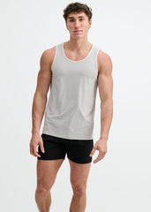ST33LE Textured Stretch Mesh Performance Tank - White/Black