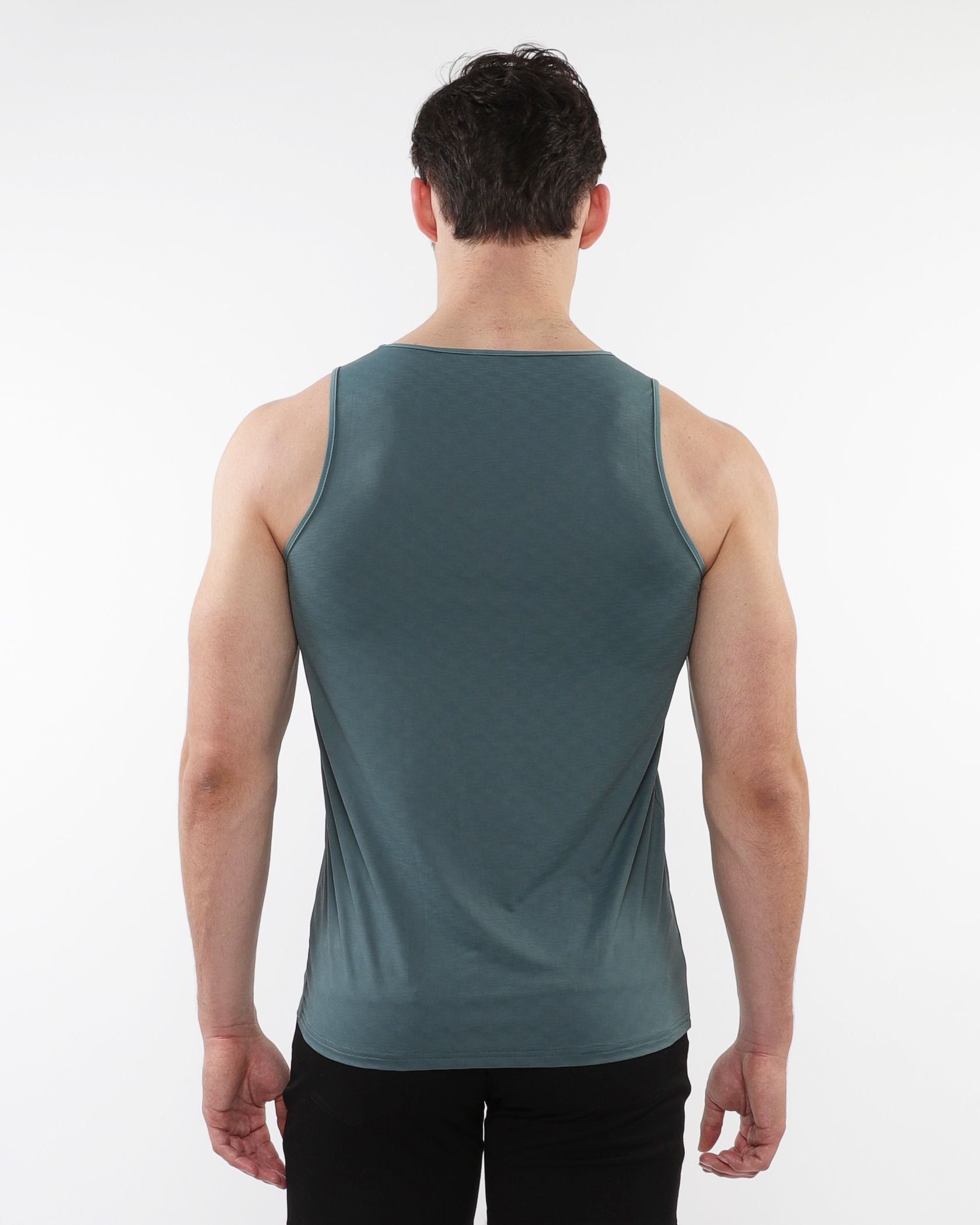 Funktionstanktop aus strukturiertem Stretch-Mesh