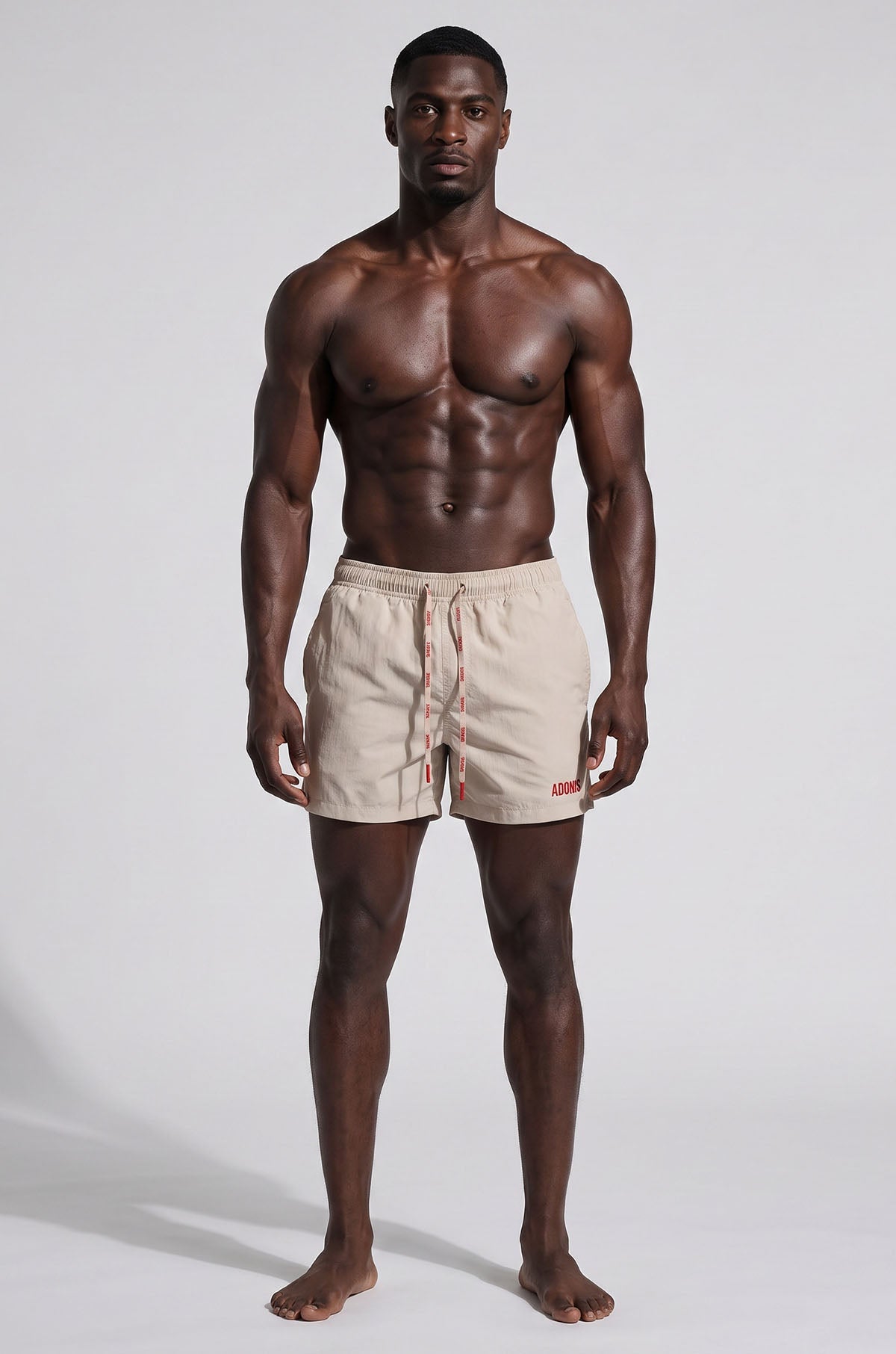 Adonis von Kyhry Herren-Badeshorts in Sandstein