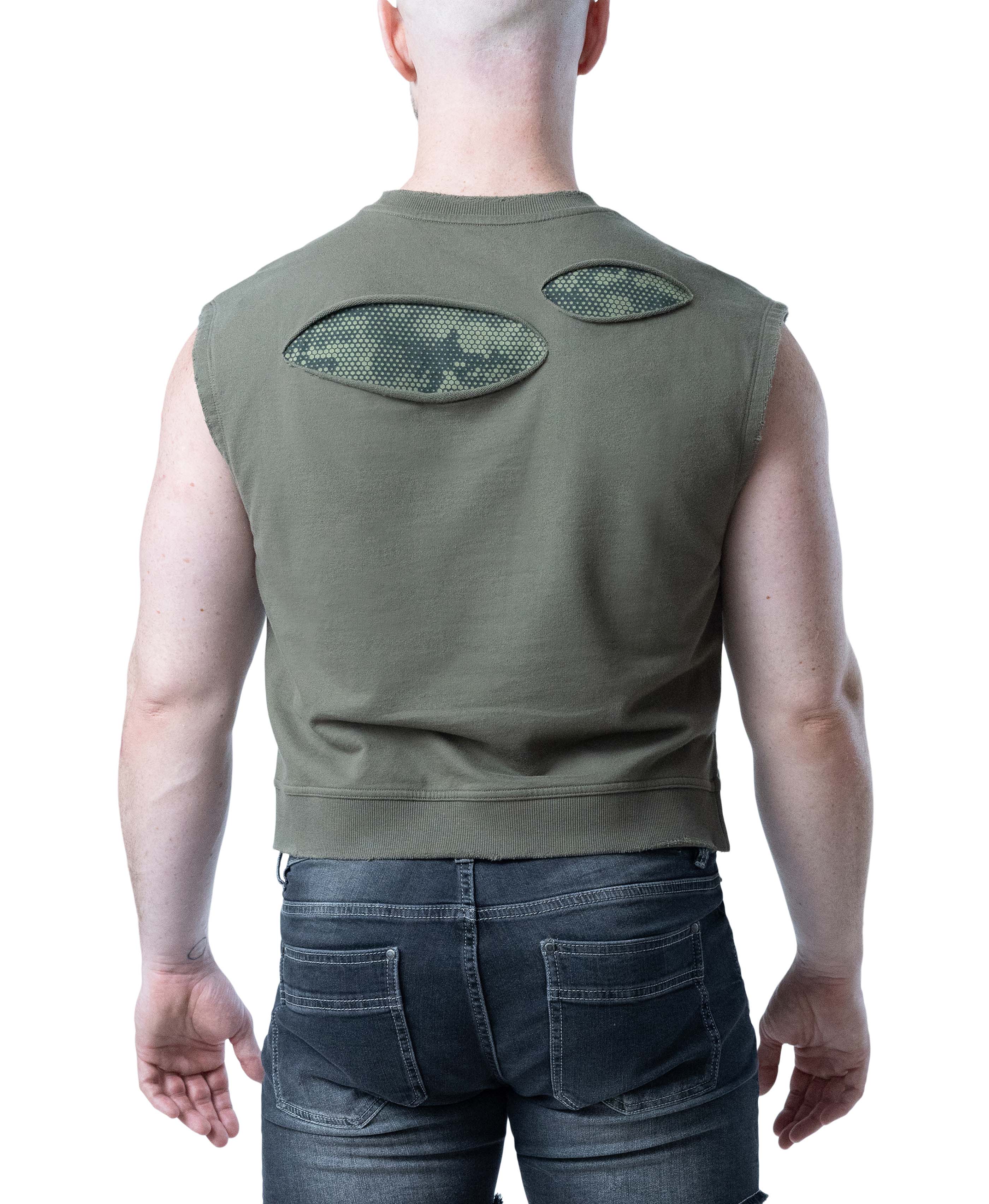 Haut court Shred pour homme Nasty Pig - Vert olive