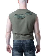 Haut court Shred pour homme Nasty Pig - Vert olive