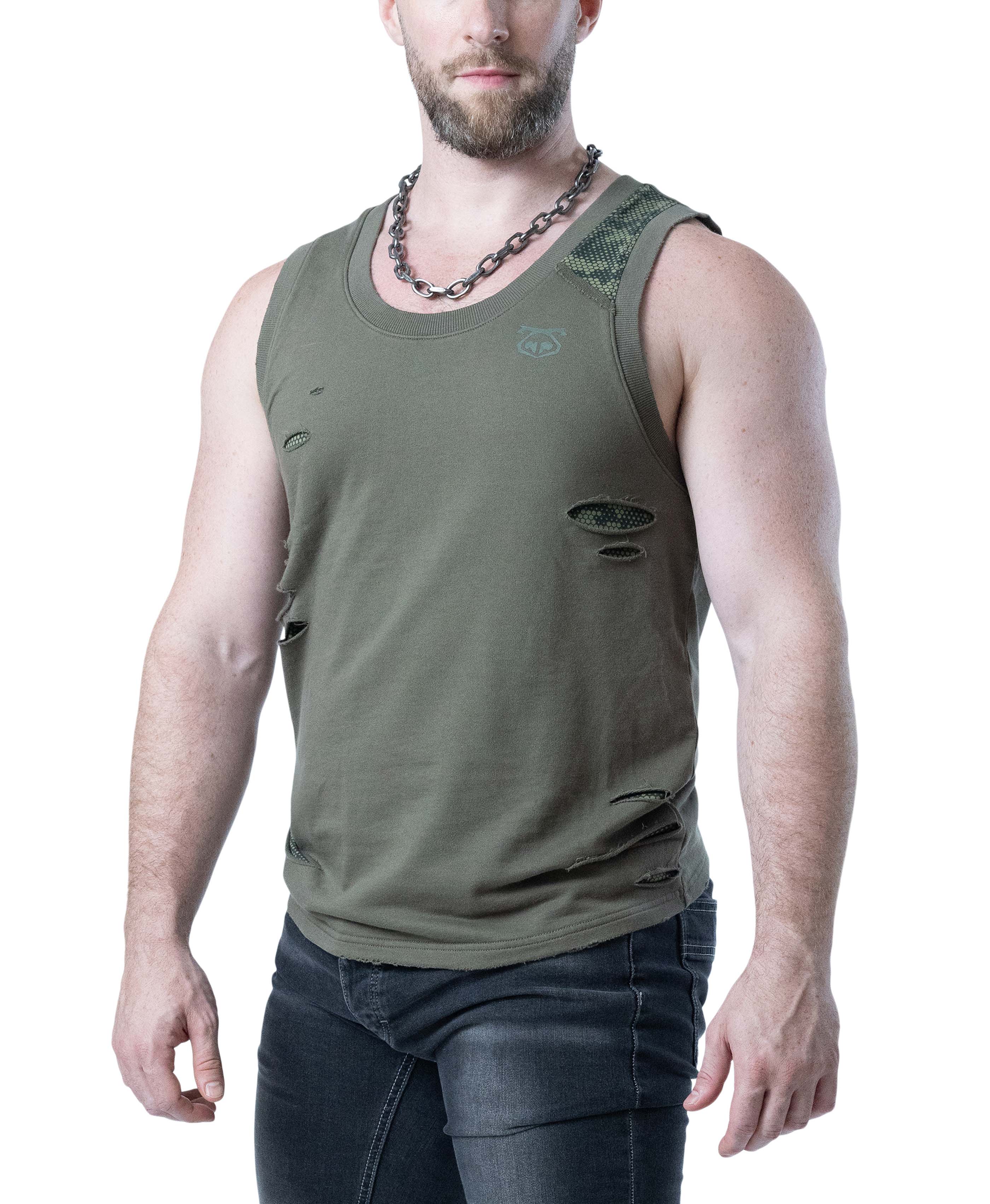Nasty Pig Herren-Tanktop Shred - Olivgrün