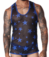 Star Blue Tank by Gigo Underwear