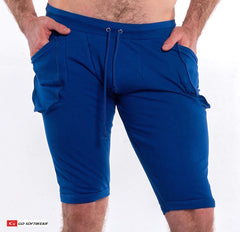 Go Softwear 4764 Men's L. A. Wash Yoga Short - Royal Blue