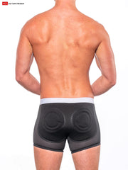 Go Softwear 2773 Men's Sport Super Boost Padded Butt Boxer (33%More Padding) - Black