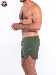 AMERICAN JOCK 8839 Herren-Fitnessshorts mit integriertem Jockstrap - Basil
