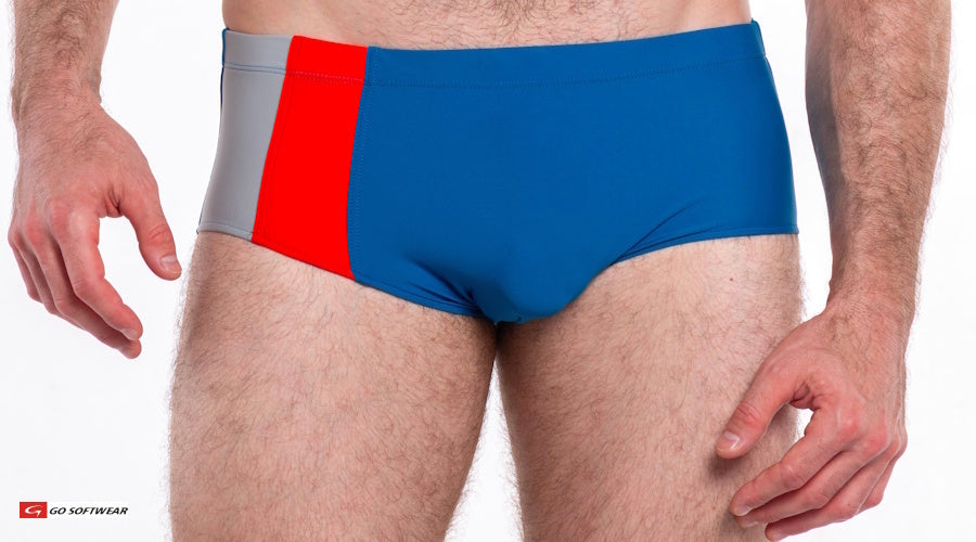 Go Softwear 4520 Men's Napoli Posing Swim Trunk - Deep Water Blue