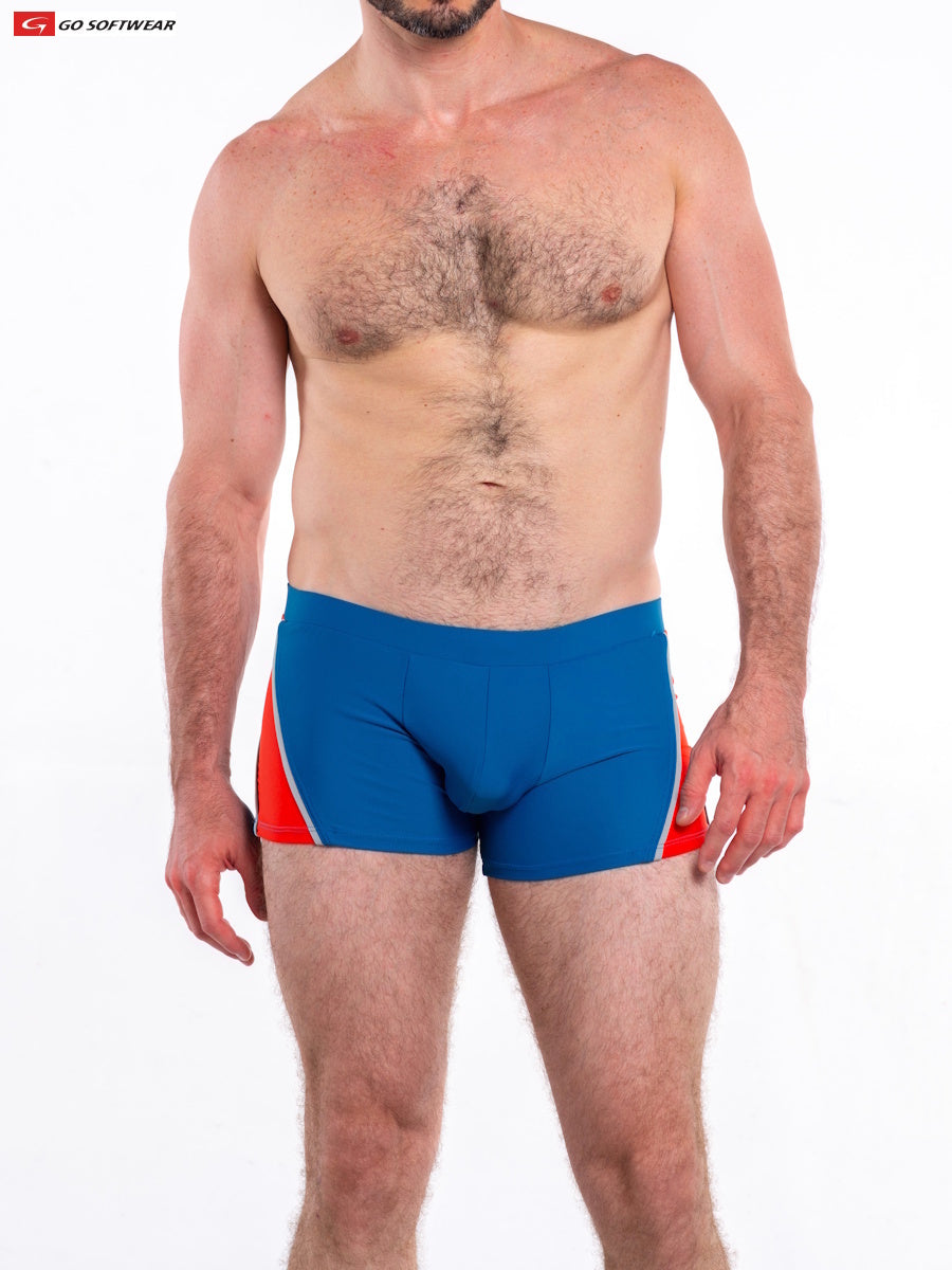 Go Softwear 4562 Herren Napoli quadratisch geschnittene Badehose - Tiefseeblau