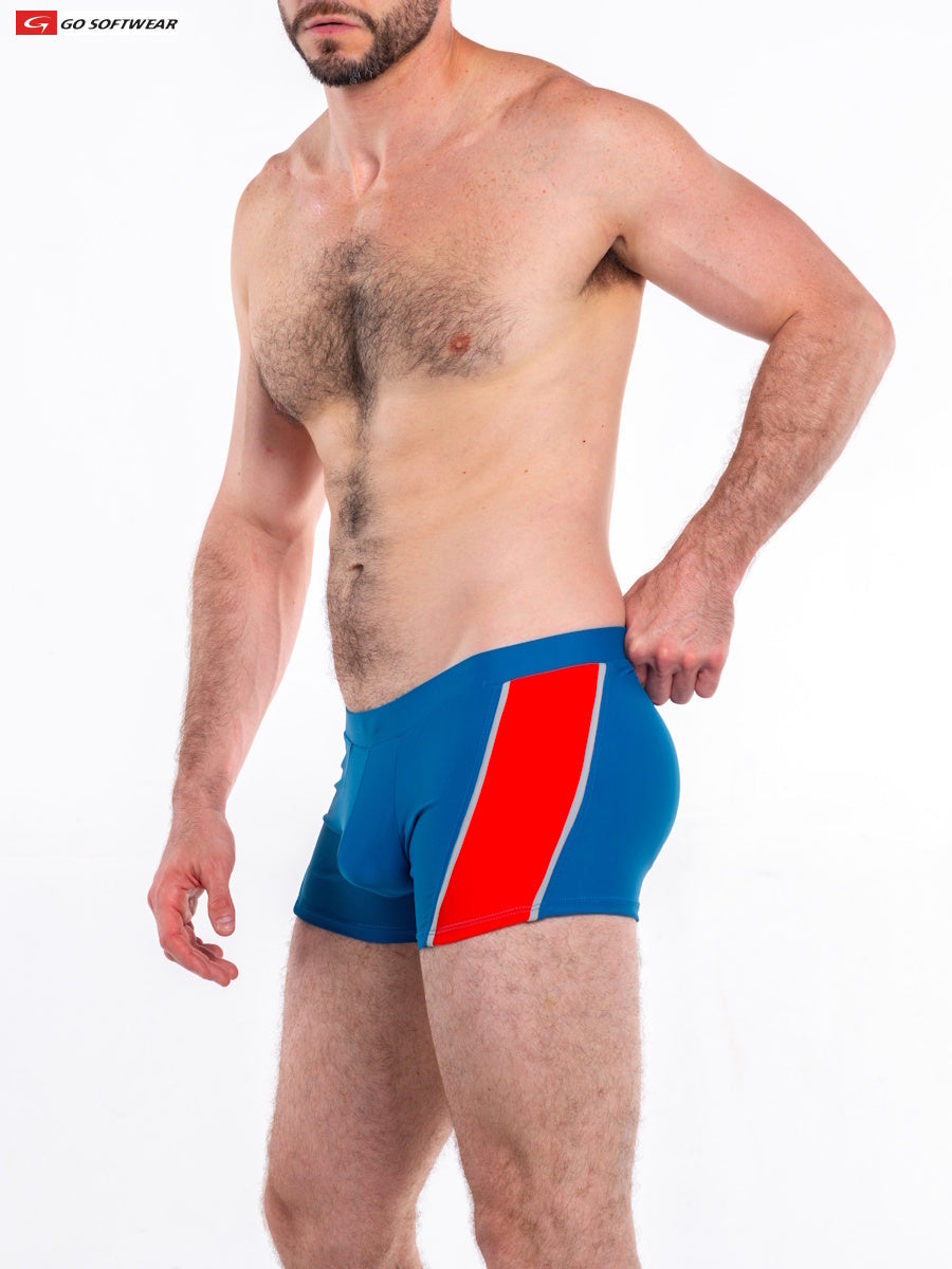 Go Softwear 4562 Herren Napoli quadratisch geschnittene Badehose - Tiefseeblau