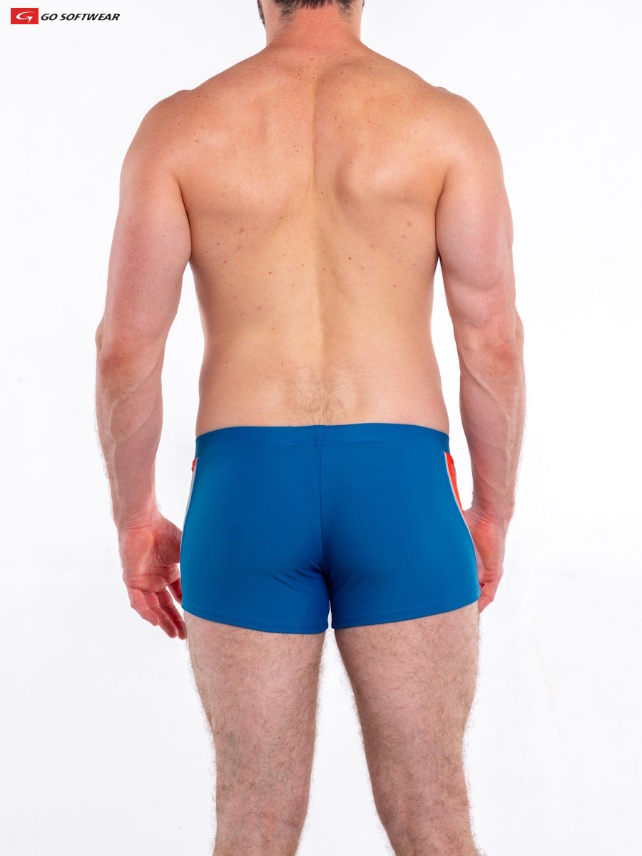 Go Softwear 4562 Herren Napoli quadratisch geschnittene Badehose - Tiefseeblau