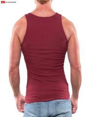 Go Softwear 4615 Men's Rib Tank Top - Cardinal