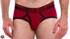 AMERICAN JOCK 8821 Men's Gym Brief - Crimson