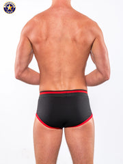 AMERICAN JOCK 8022 Herren-Sport-Slip 5" – Schwarz
