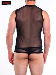 Hard Core 3331 Men's Intimates Sleeveless Tee - Black
