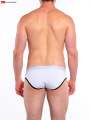 Go Softwear 4601 Men's Cal. Contour Pouch Bikini - White/Black