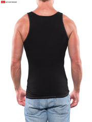 Go Softwear 4615 Men's Rib Tank Top - Black