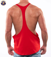AMERICAN JOCK 8027 Herren-String-Tanktop für Fitness und Bodybuilding - Ribbon Red