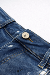 JJ Malibu Herren Studio Splash 1,5" Denim-Shorts - Indigo Dream
