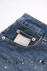 JJ Malibu Herren Studio Splash 1,5" Denim-Shorts - Indigo Dream