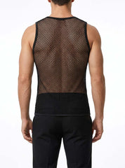 Tartarus Men's Stretch Mesh Sleeveless Top, Tank Top