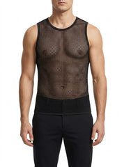 Tartarus Men's Stretch Mesh Sleeveless Top, Tank Top